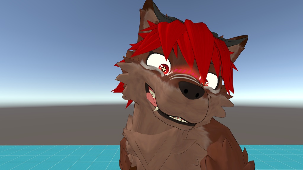 【VRChat想定】オリジナル獣人モデル「グリス」