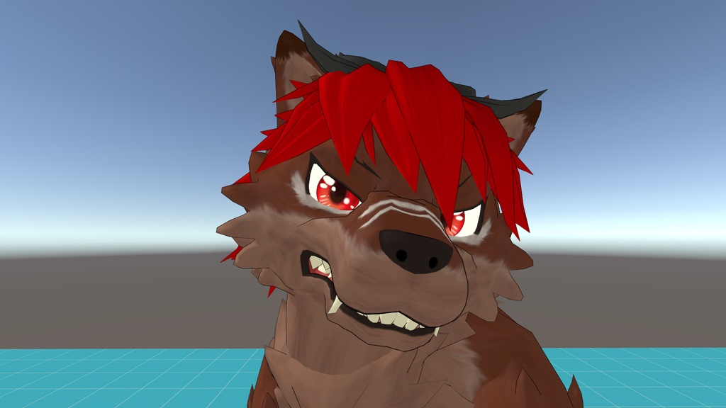 【VRChat想定】オリジナル獣人モデル「グリス」