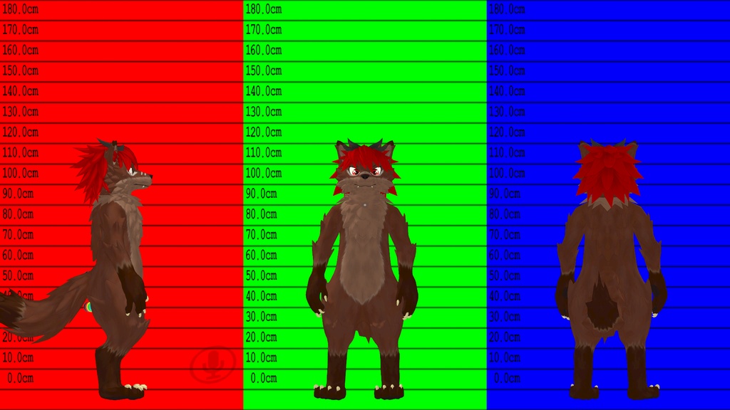 【VRChat想定】オリジナル獣人モデル「グリス」