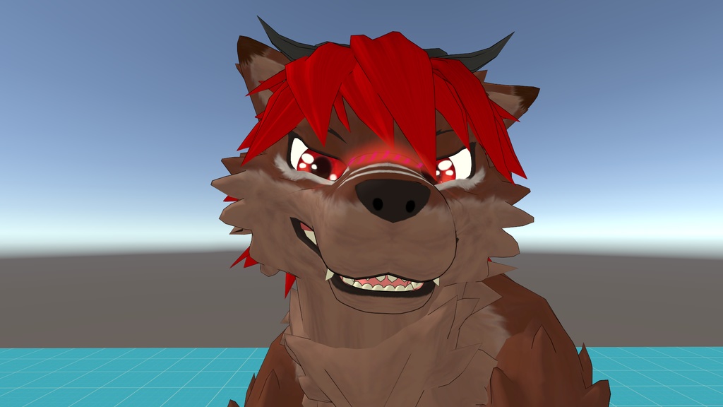 【VRChat想定】オリジナル獣人モデル「グリス」