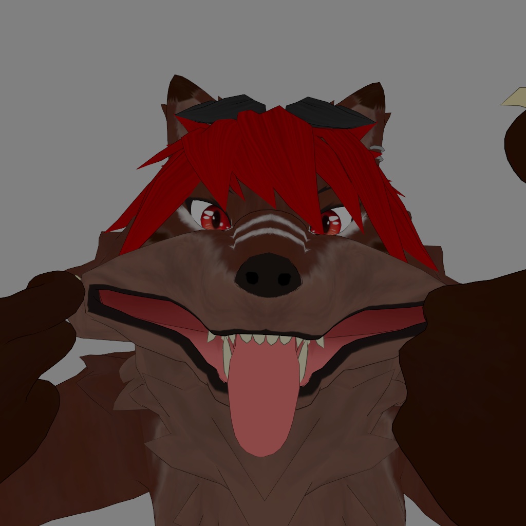 【VRChat想定】オリジナル獣人モデル「グラム」