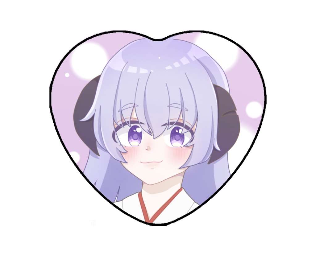 羽入 ハート型缶バッジ