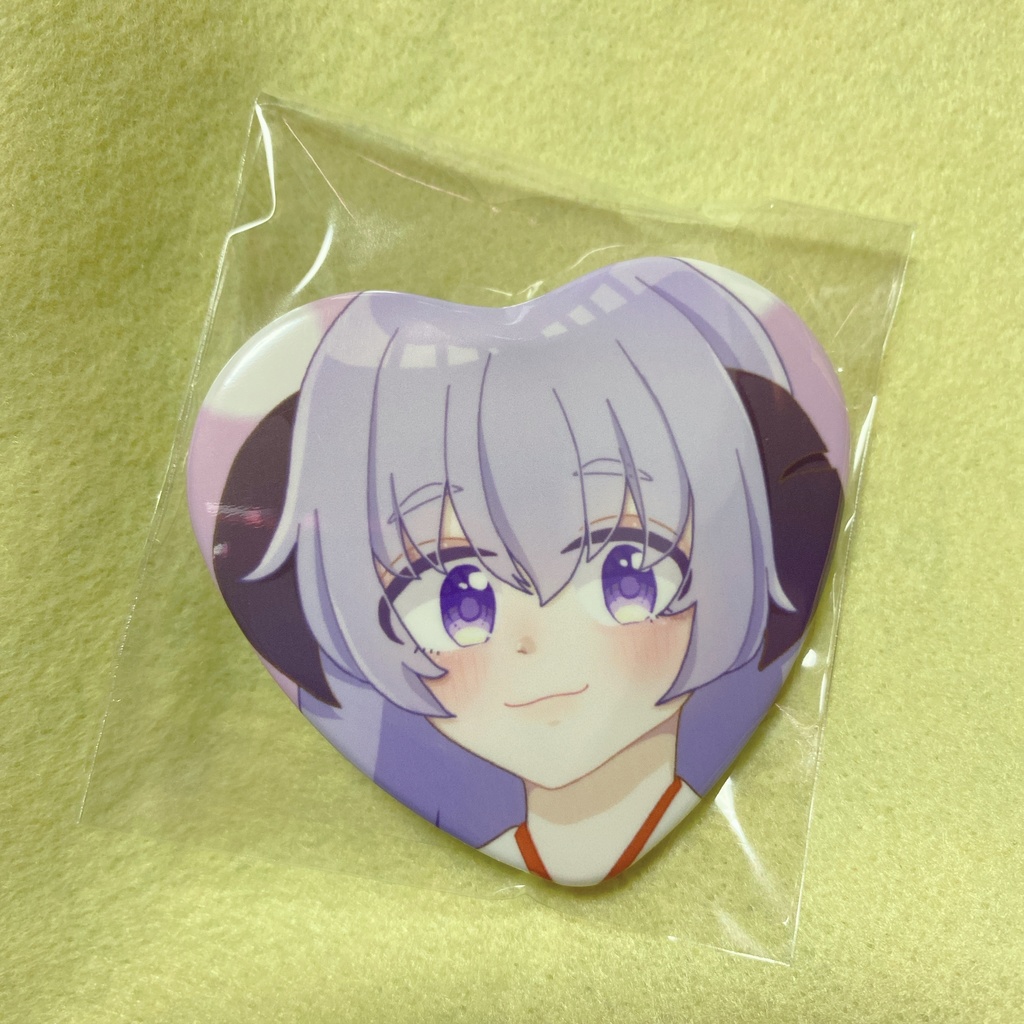 羽入 ハート型缶バッジ