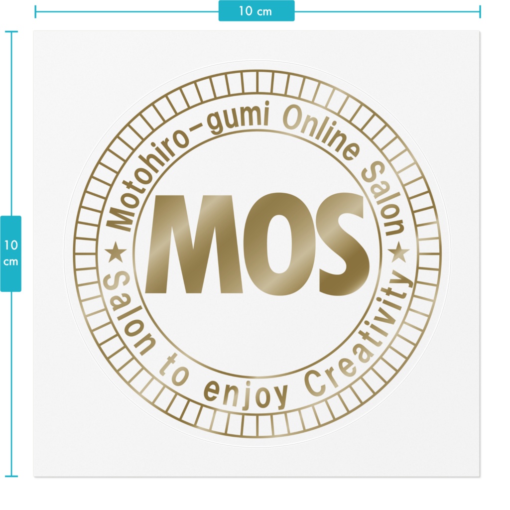 MOSロゴステッカー(クリアゴールド)