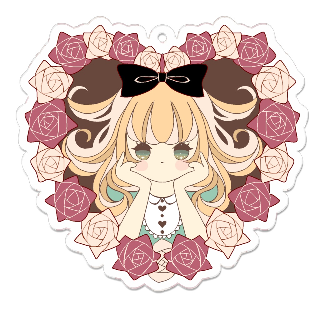 薔薇とアリスのアクリルキーホルダー