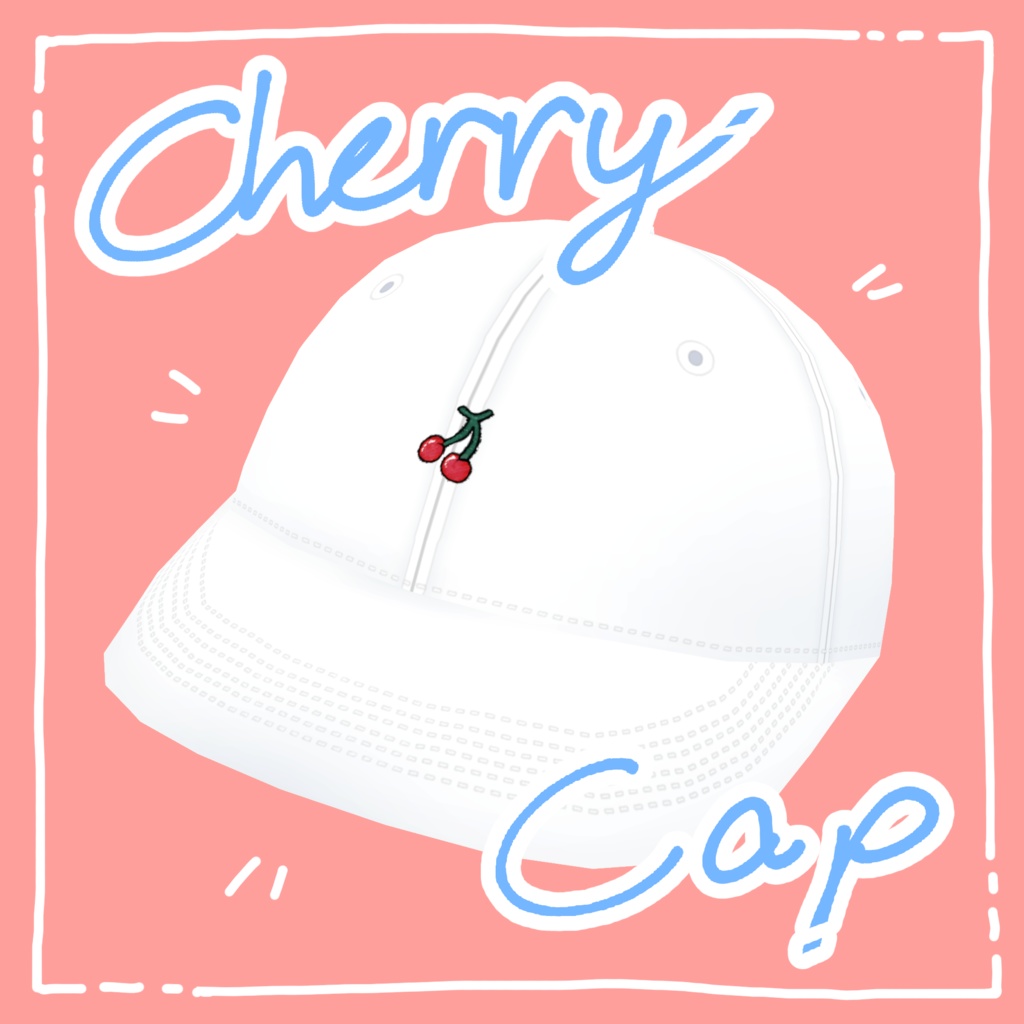 [FBX] Cherry Cap - さくらんぼの帽子 | Fit for VRoid | 5 Colors