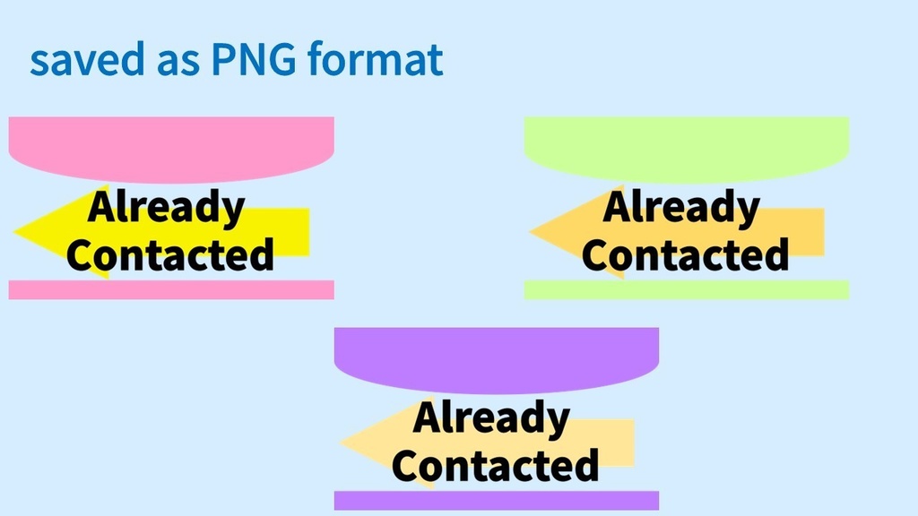 Already Contacted Stamp – 3 Colors (PNG/JPG)