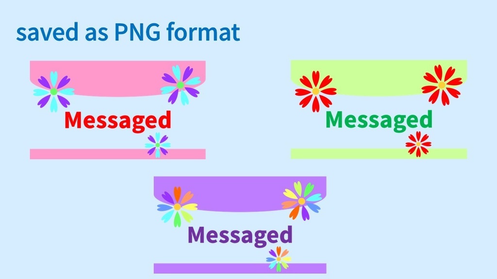 Messaged Stamp – 3 Colors (PNG/JPG)