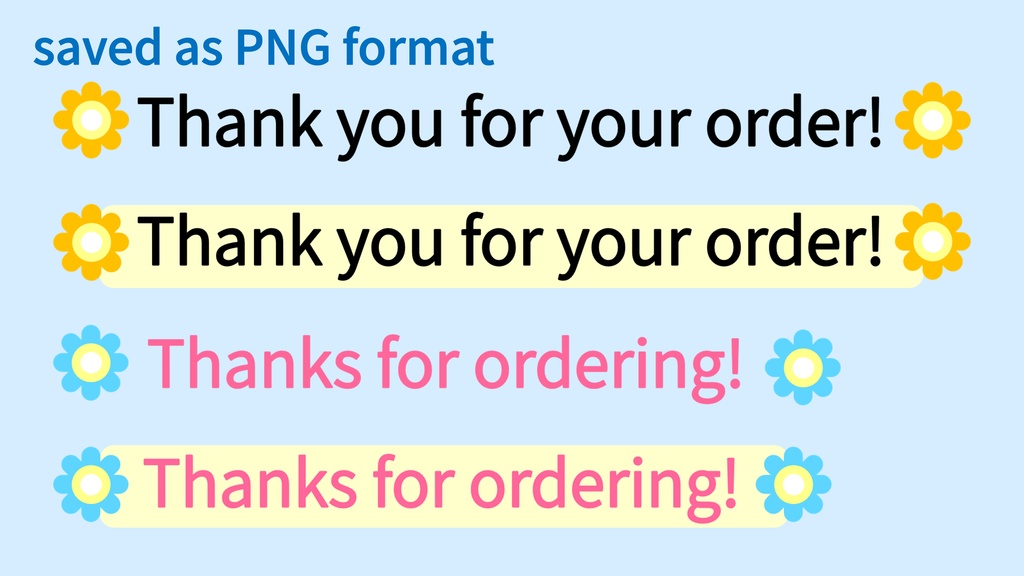 Thank you for your order-4 types (PNG/JPG)