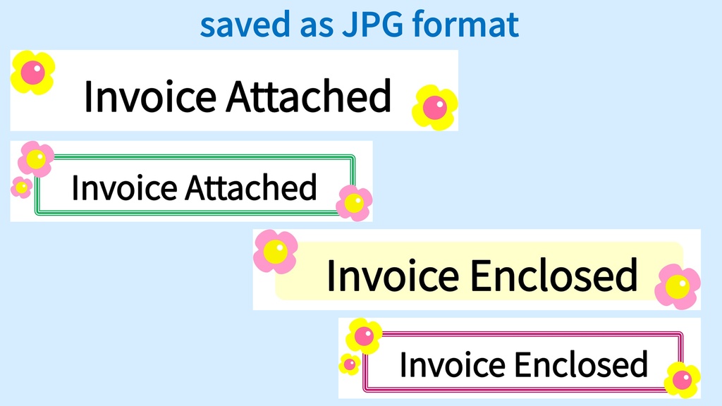 Invoice Stamps Set-4 types (PNG/JPG)