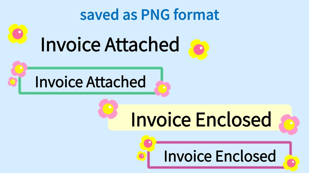 Invoice Stamps Set-4 types (PNG/JPG)