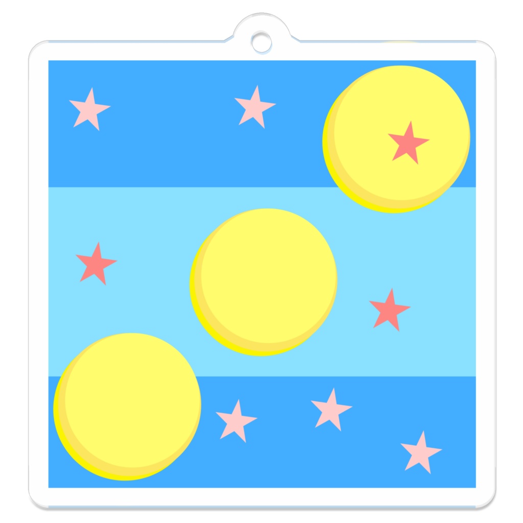 夜空に浮かぶ きいろのおやつ（キーホルダー）