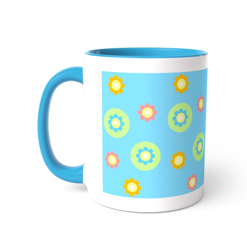 水面の花模様(マグカップ)