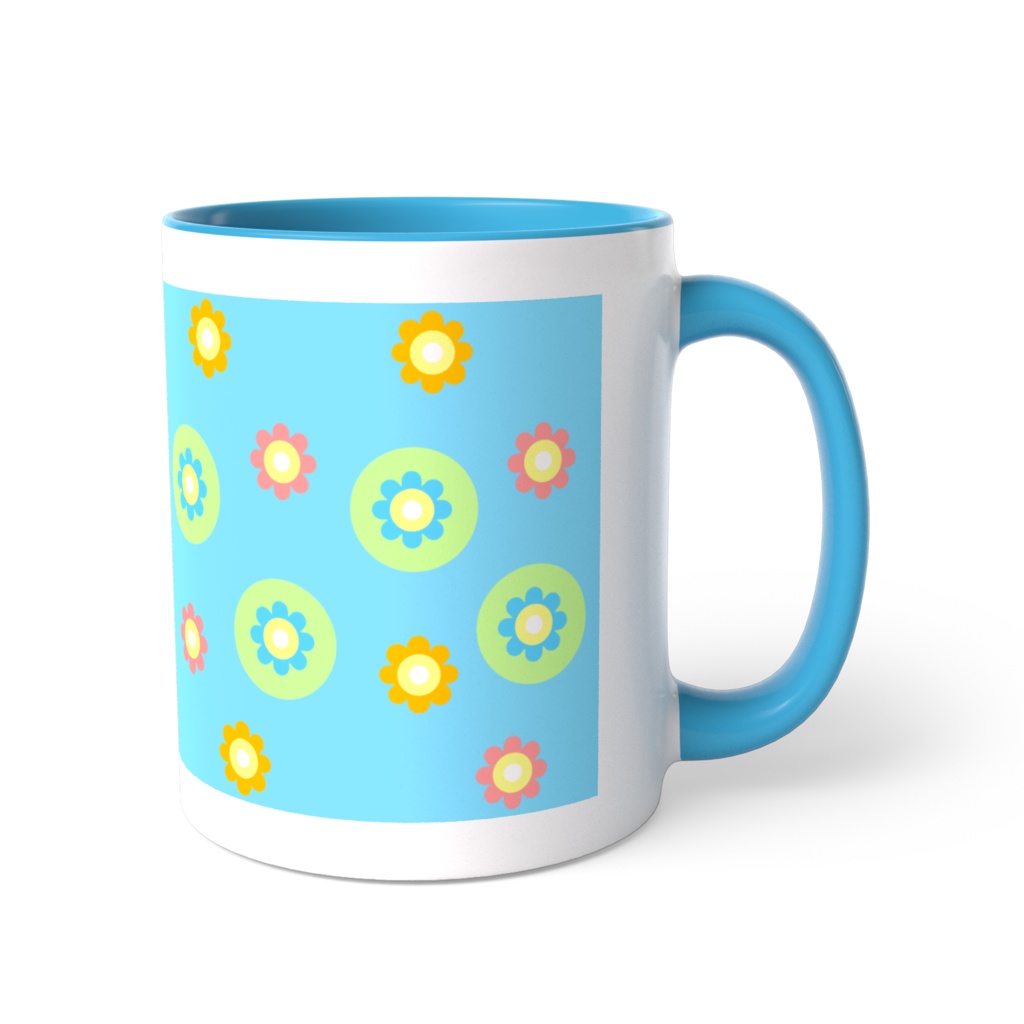 水面の花模様(マグカップ)