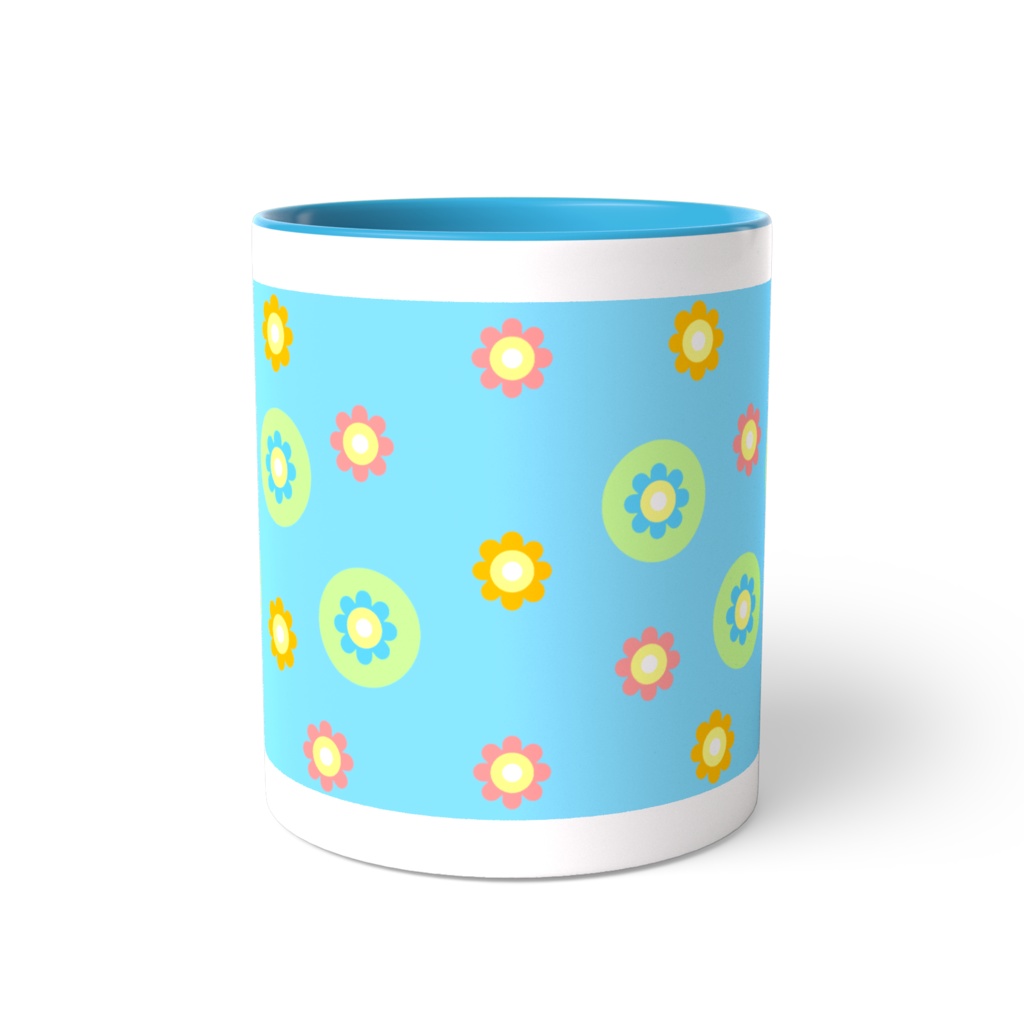 水面の花模様(マグカップ)