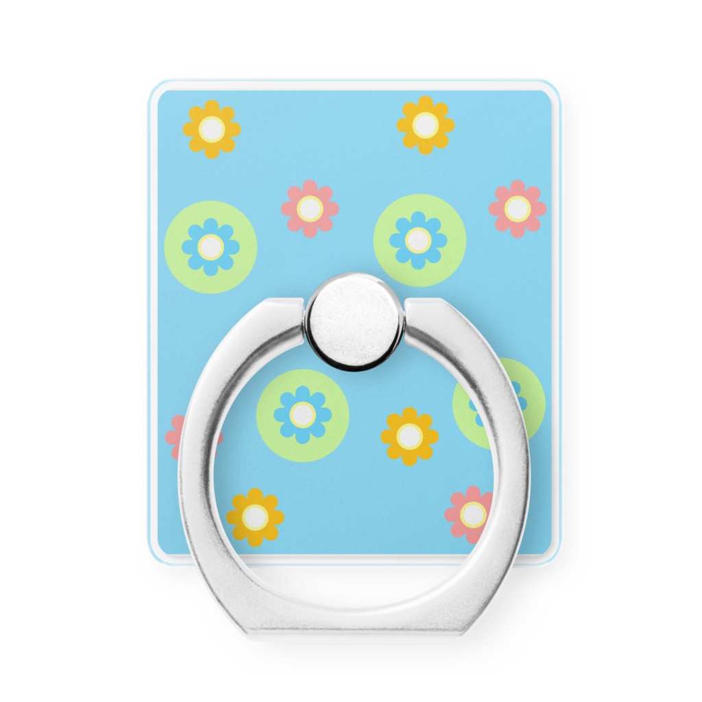 水面の花模様(スマホリング)