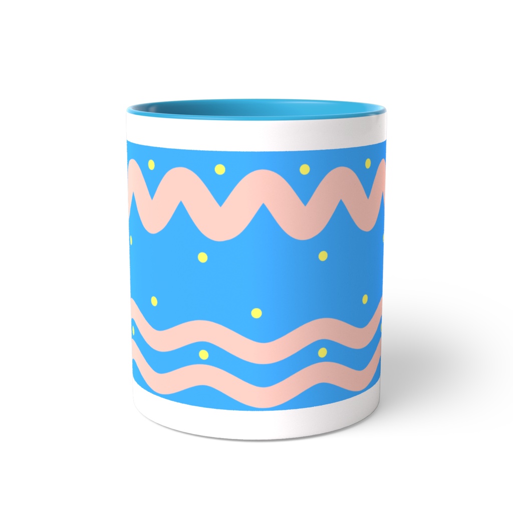 ゆらめく波線パレード(マグカップ)