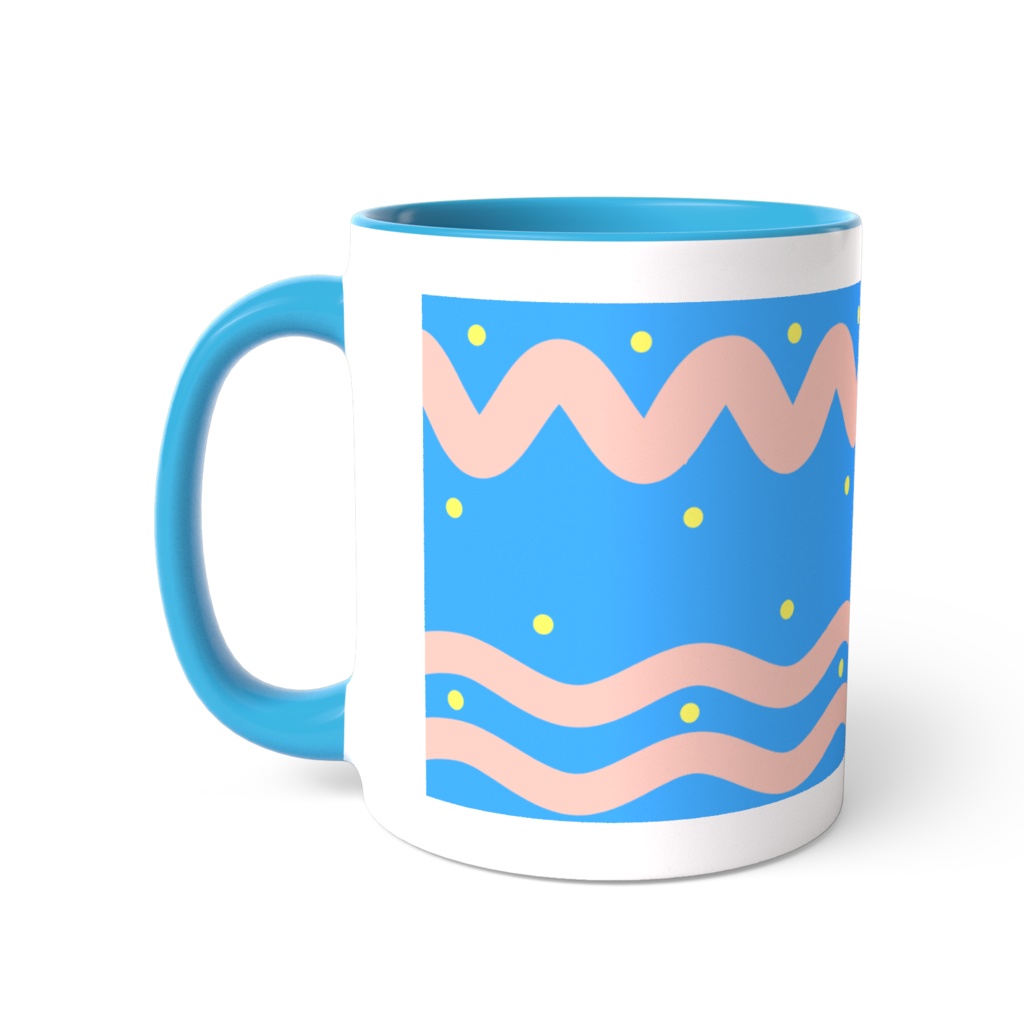 ゆらめく波線パレード(マグカップ)