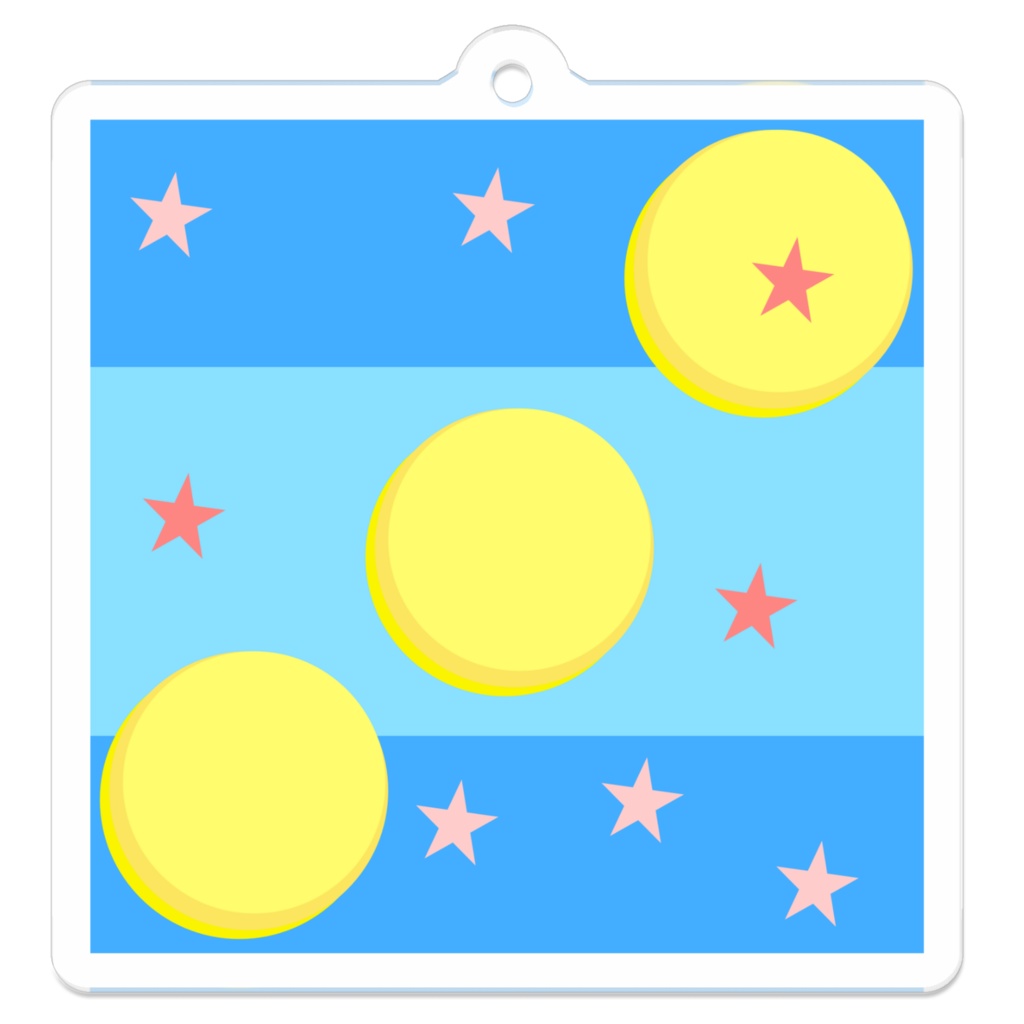 夜空に浮かぶ きいろのおやつ（キーホルダー）