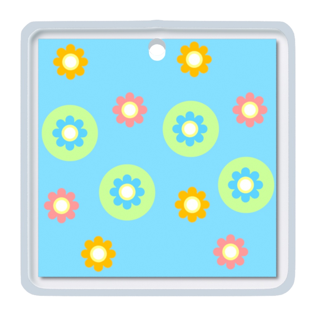 水面の花模様(めじるしチャーム )