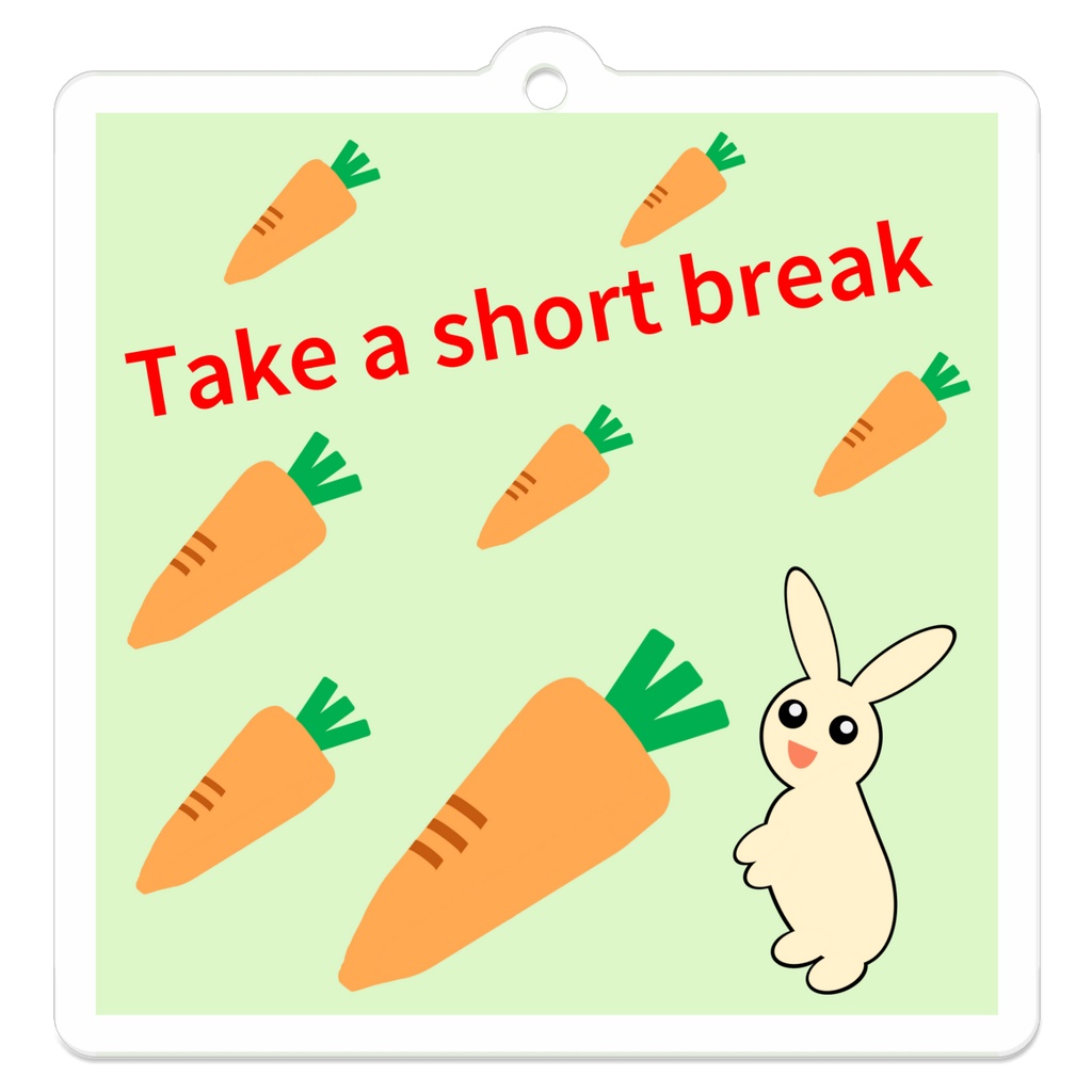 Take a short break-うさぎ（キーホルダー）