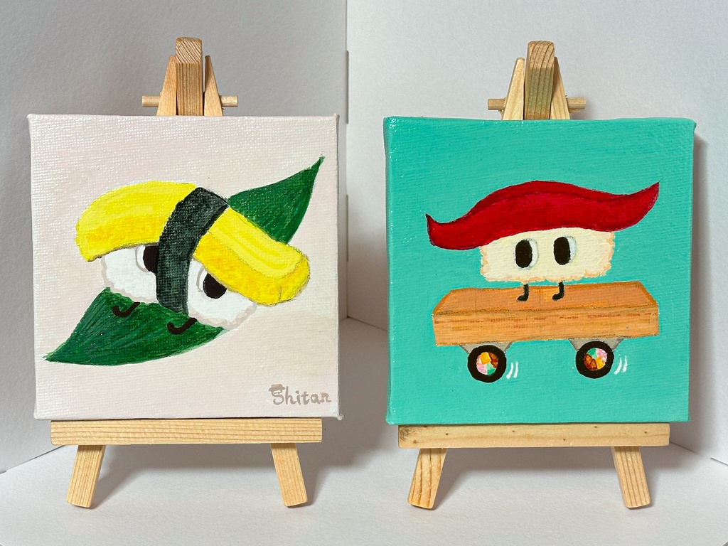 【原画】すし〜ず たまご(イーゼル付き)