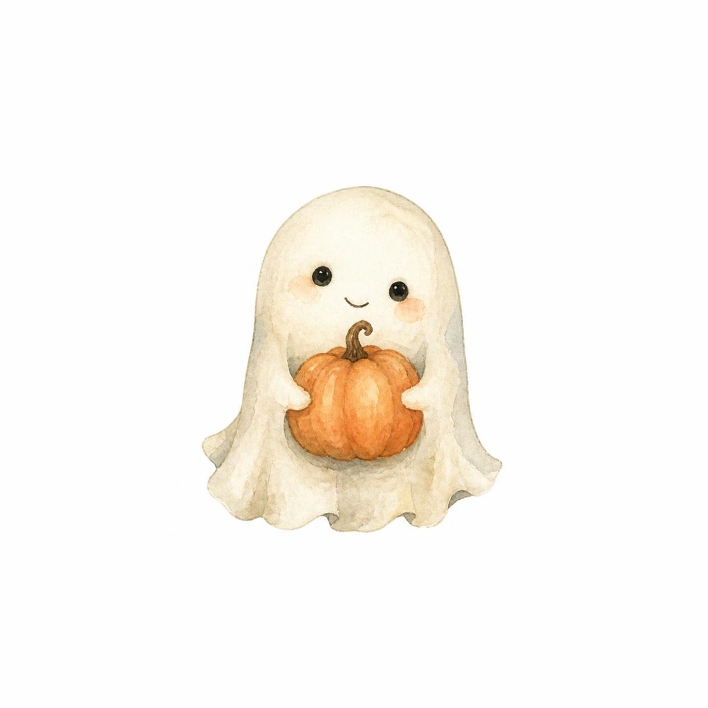 アンティーク・ハロウィン 水彩クリップアート PNG