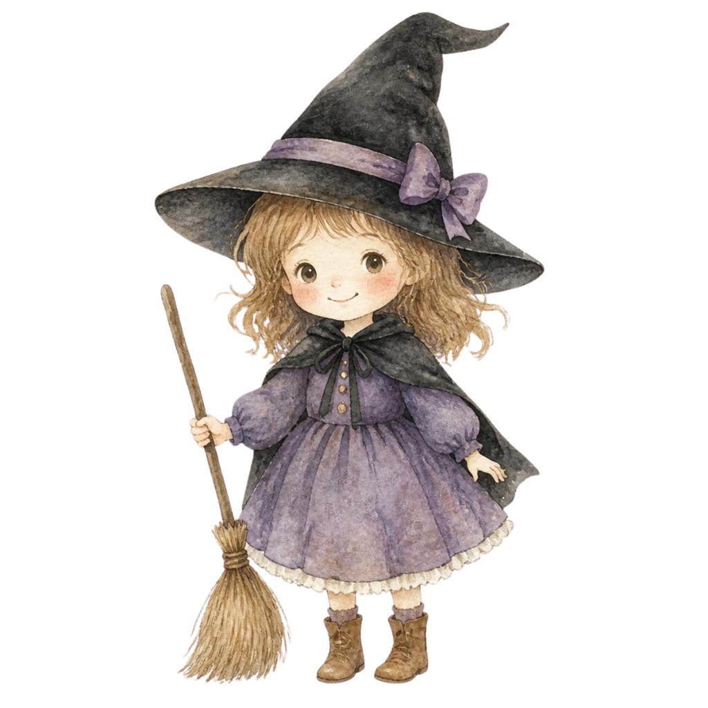 アンティーク・ハロウィン 水彩クリップアート