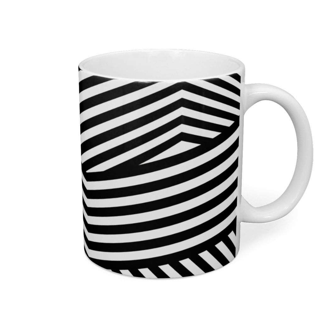 ダズル迷彩のマグカップ