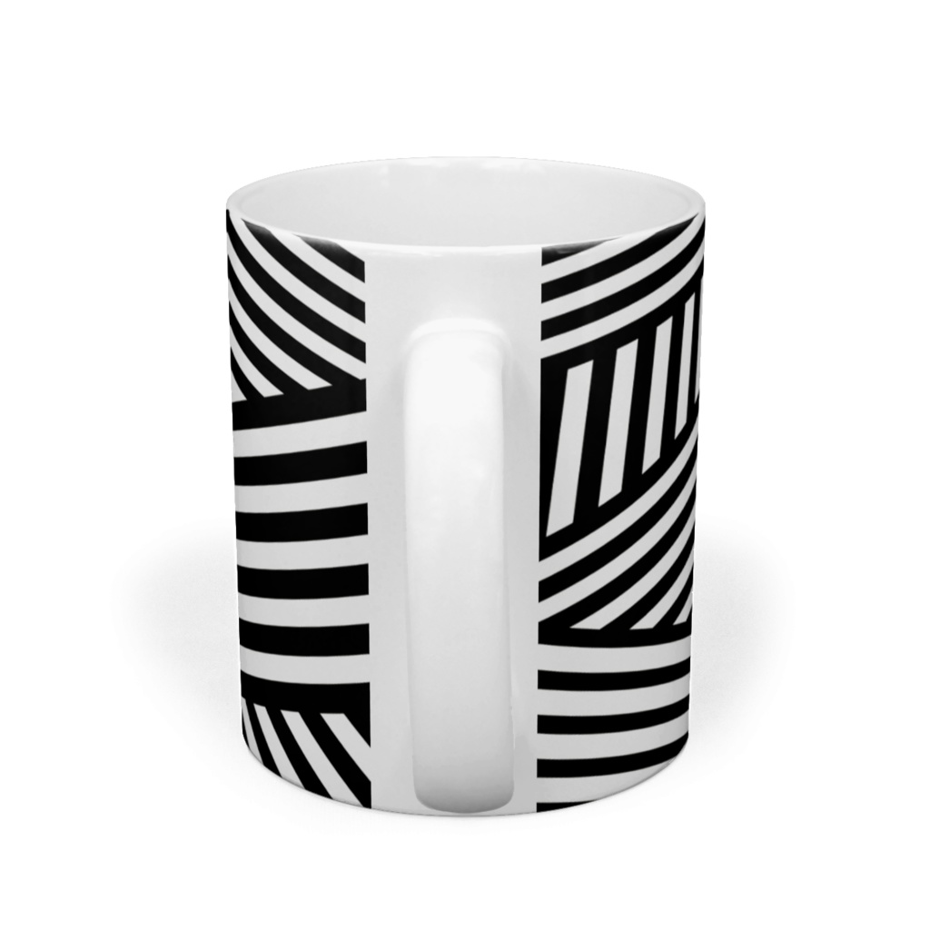 ダズル迷彩のマグカップ