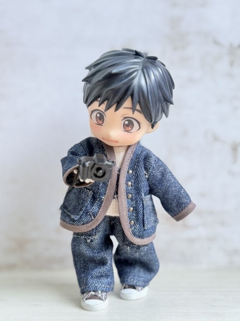 デニム ノーカラージャケット