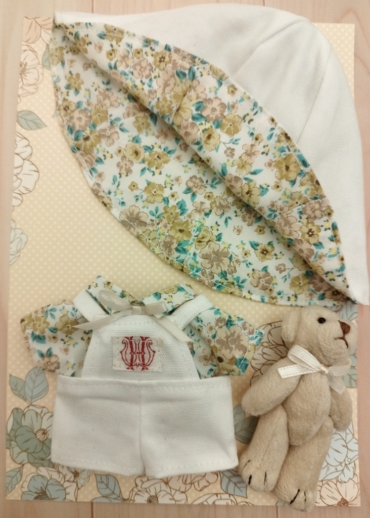 16cmぬいちゃん用　黄色いチューリップハットセット