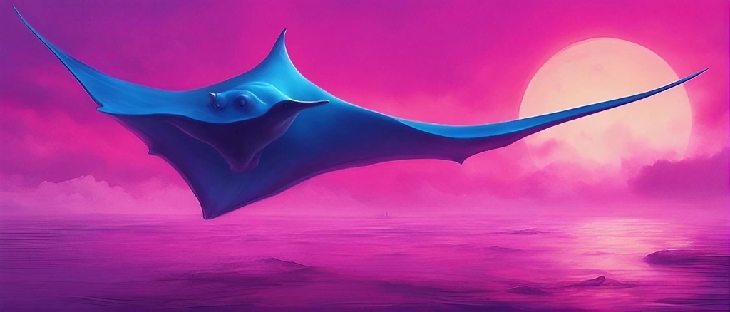 Enigmatic Sunset Manta