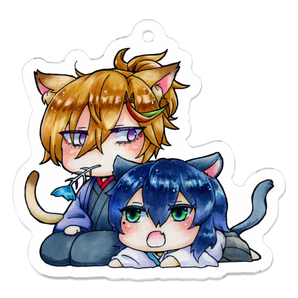 凪と斑葉(猫ver.)アクリルキーホルダー