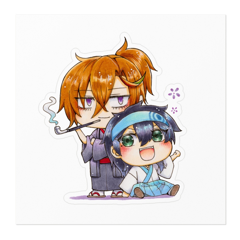 凪と斑葉 ステッカー