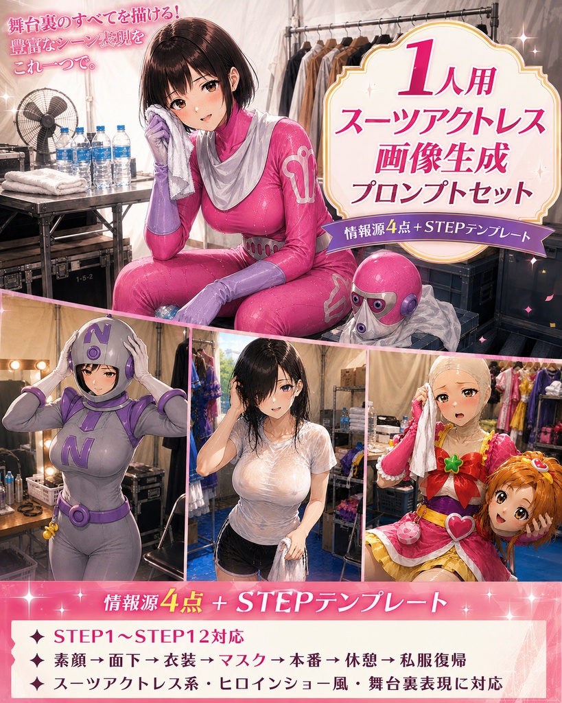 1人用画像生成プロンプトセット
