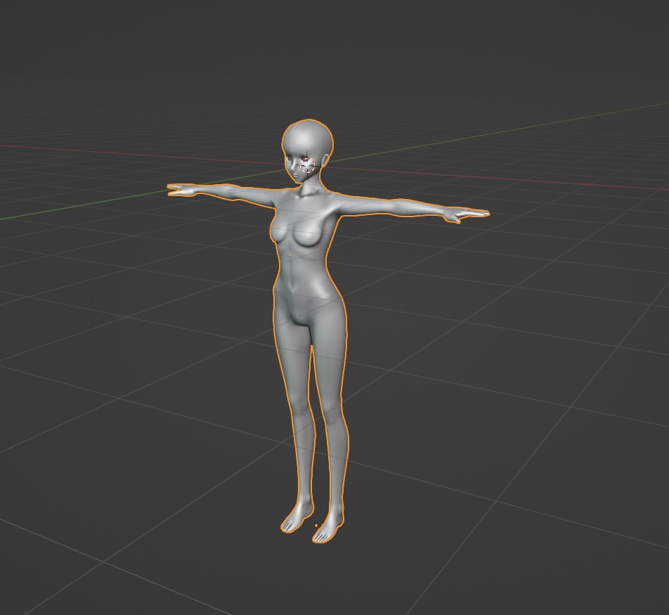 素体3Dモデル　女性