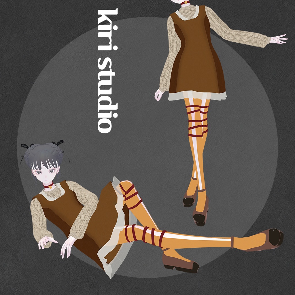 🦌 Winter Rudolph Knit Dress 【for Pochi by KTアバター】