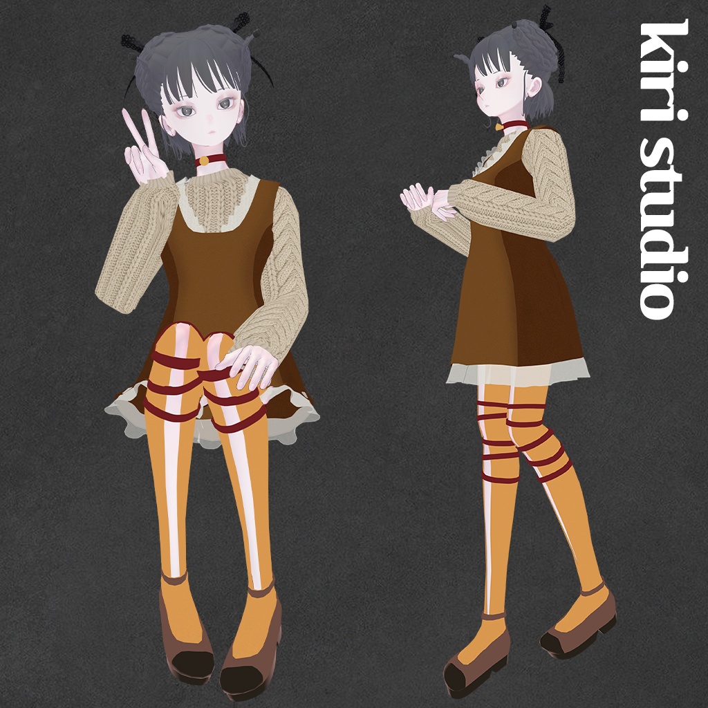 🦌 Winter Rudolph Knit Dress 【for Pochi by KTアバター】