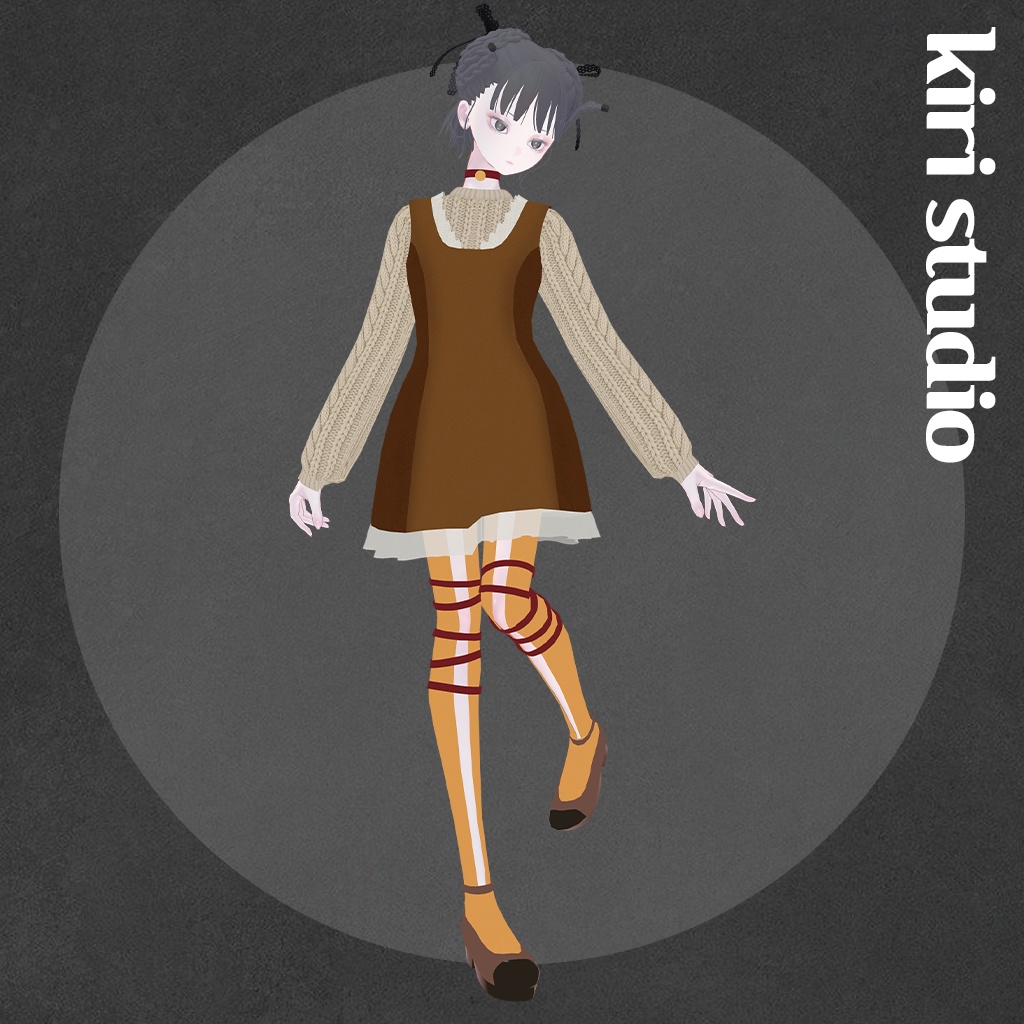 🦌 Winter Rudolph Knit Dress 【for Pochi by KTアバター】