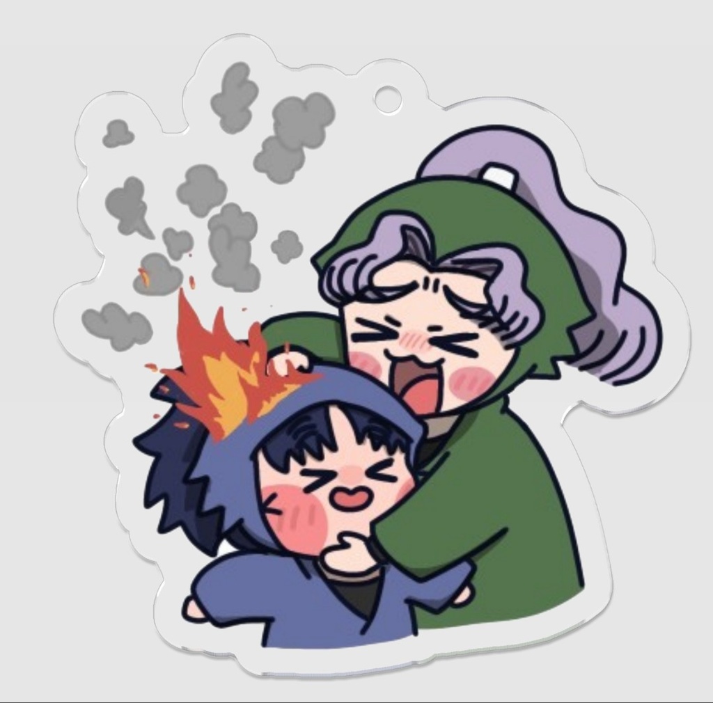 アクリルキーホルダー　新旧体育委員長 (炎上ver.)