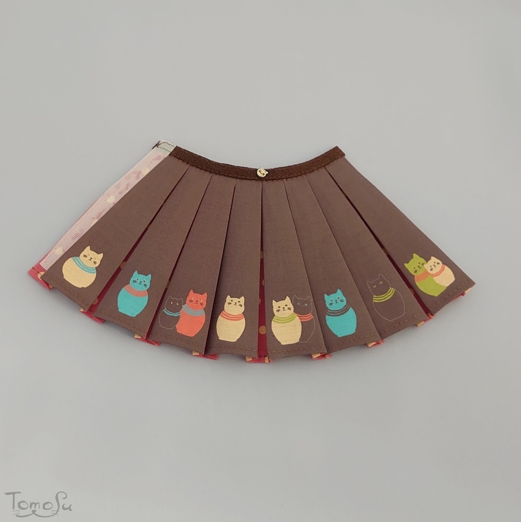 22‐27㎝サイズにゃるまボックスプリーツスカート<レギュラーサイズ>