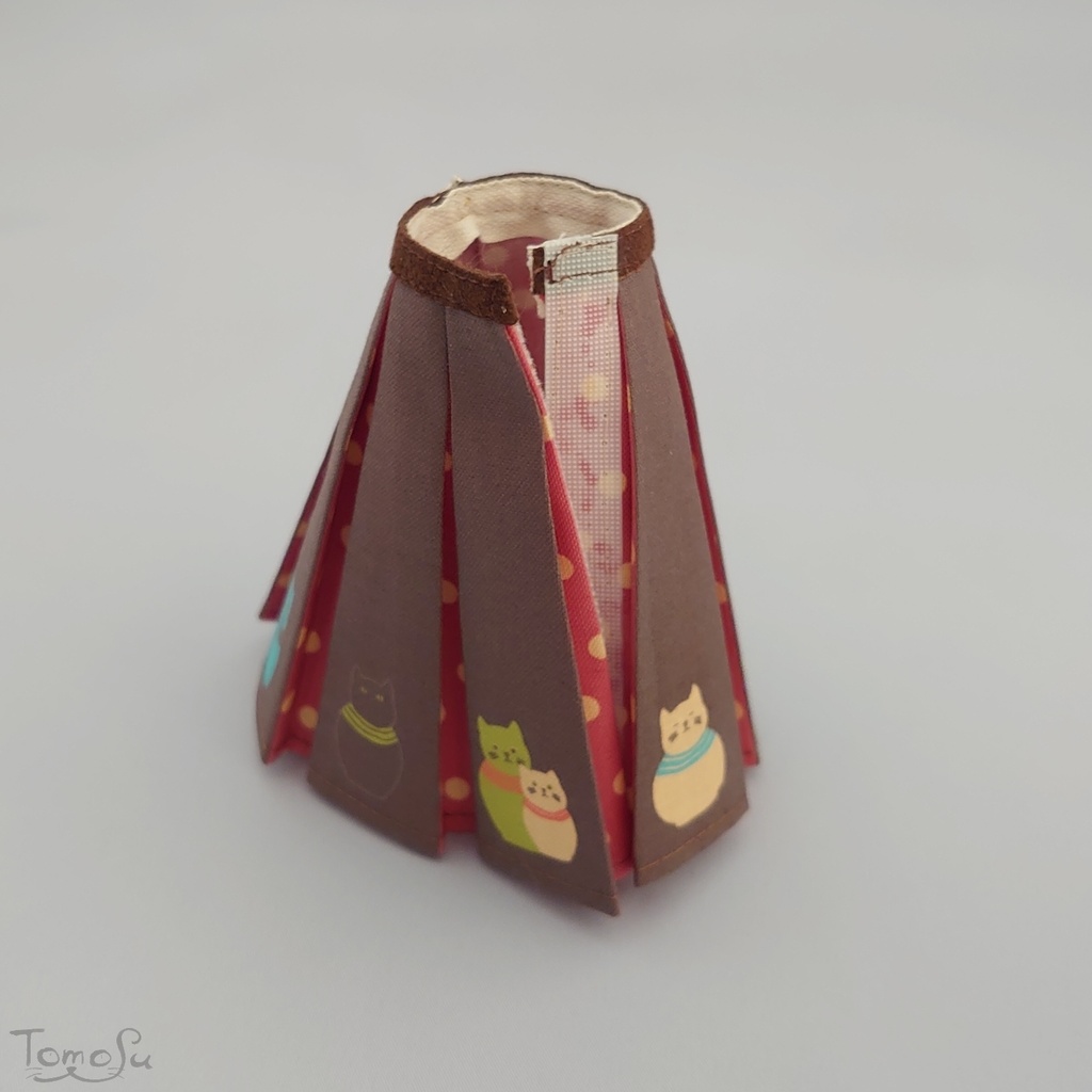 22‐27㎝サイズにゃるまボックスプリーツスカート<レギュラーサイズ>