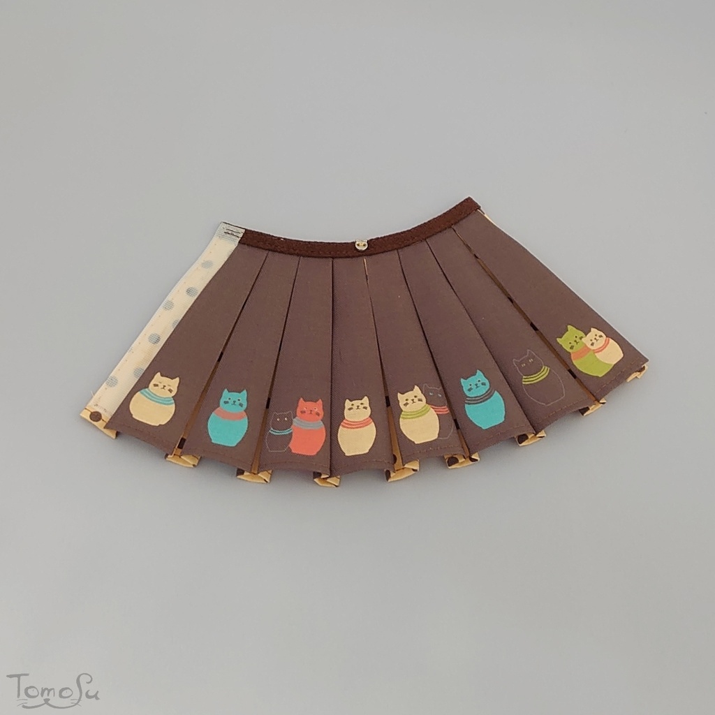 22‐27㎝サイズにゃるまボックスプリーツスカート<レギュラーサイズ>