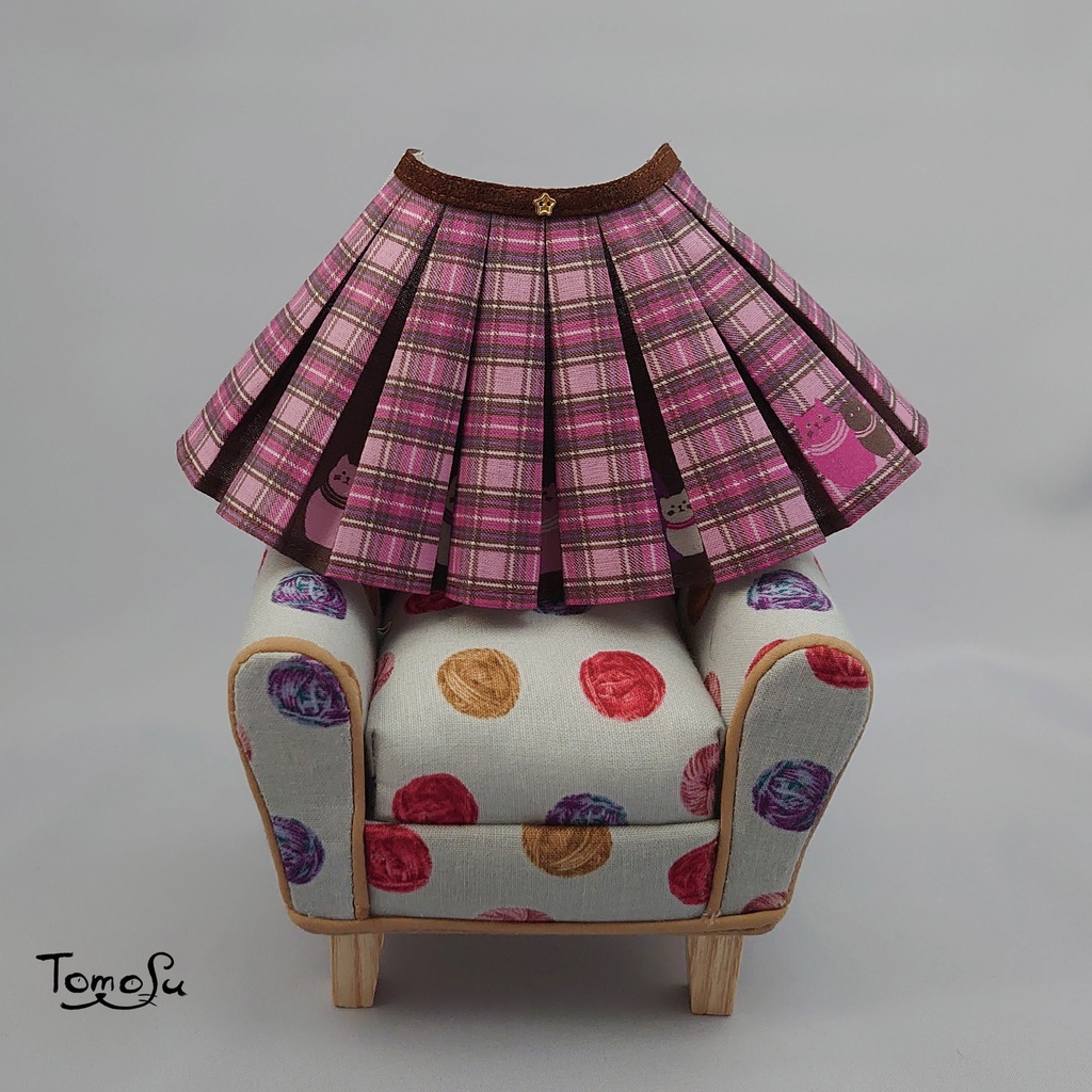 22‐27cmサイズこっそりにゃるまチェックのボックスプリーツスカート