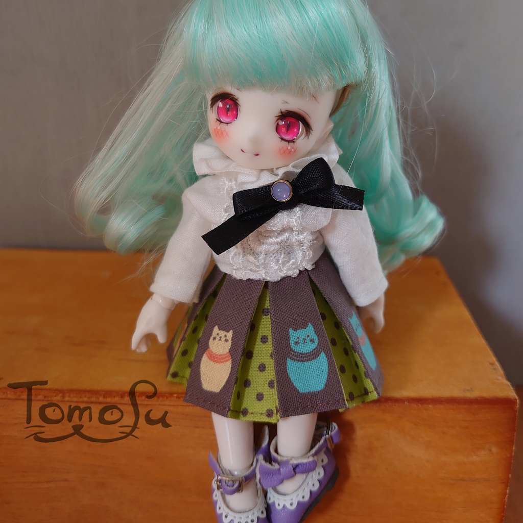 11㎝向けにゃるまボックスプリーツスカート