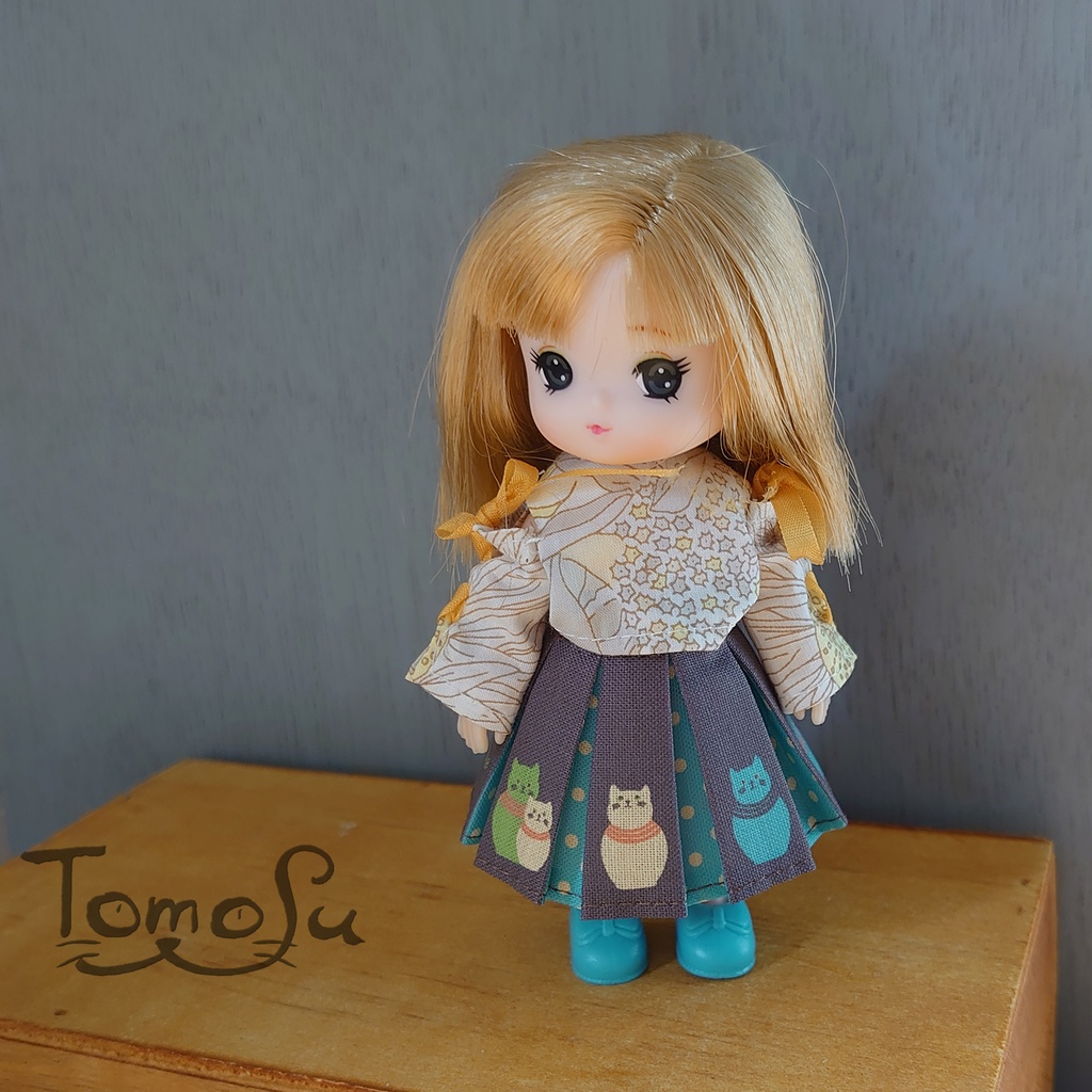 11㎝向けにゃるまボックスプリーツスカート