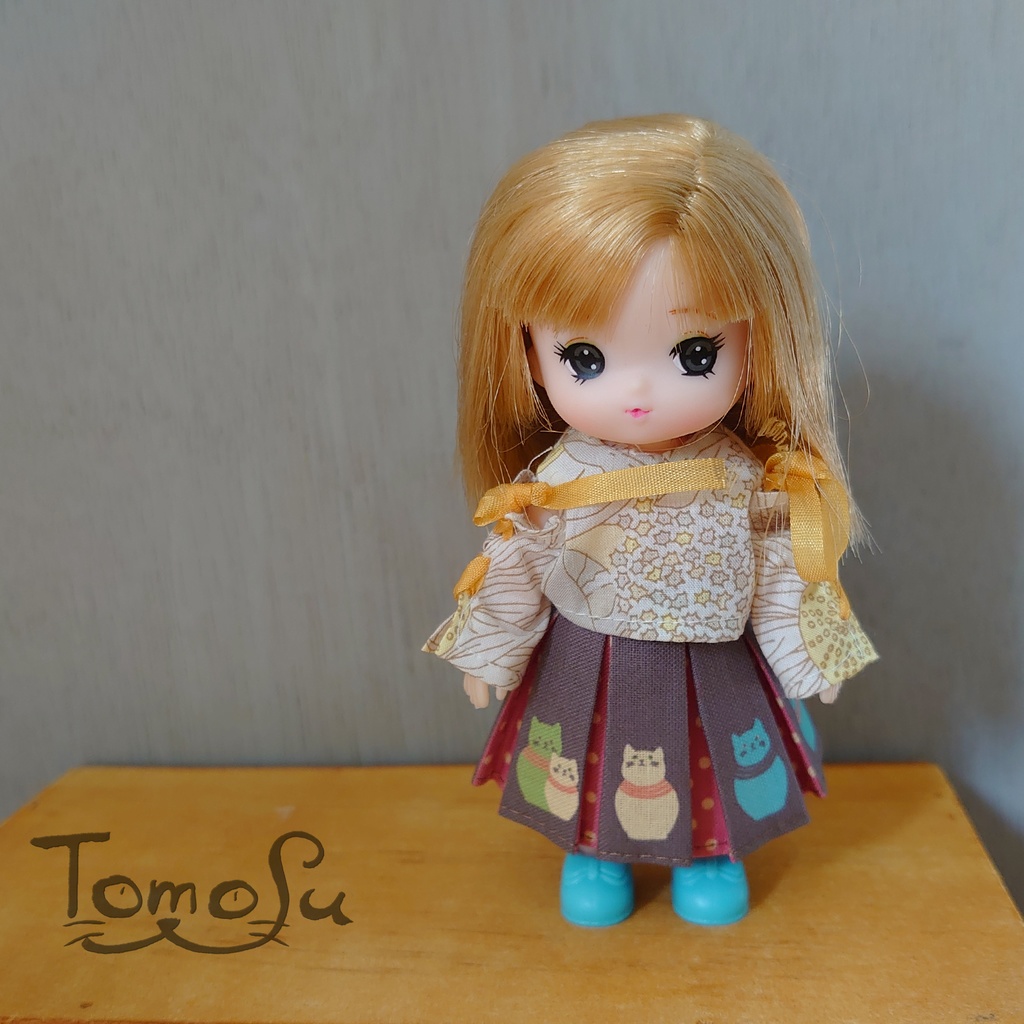 11㎝向けにゃるまボックスプリーツスカート