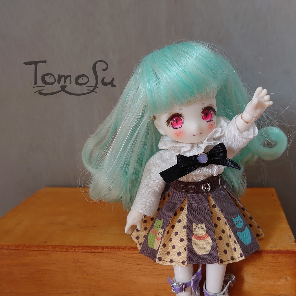 11㎝向けにゃるまボックスプリーツスカート