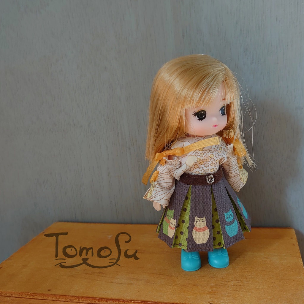 11㎝向けにゃるまボックスプリーツスカート